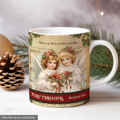 Personalized Holiday Mug Retro Angel Celebration Kaffeetasse