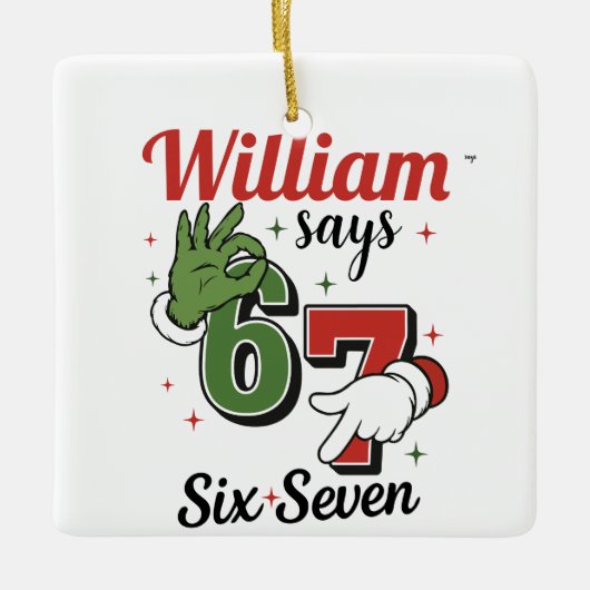  Personalized Holiday Ornament -William Says 6•7  (Vorderseite)