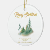 Personalized Holiday Ornament with Green and Gold (Links)