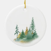 Personalized Holiday Ornament with Green and Gold (Hinten)