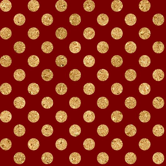 Personalized Holiday Paper Plates Red & Gold Dots Pappteller