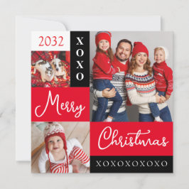 Personalized Holiday Photo Collage Karte
