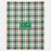 Personalized Holiday Throw Blanket Plaid Keepsake Fleecedecke (Vorderseite)