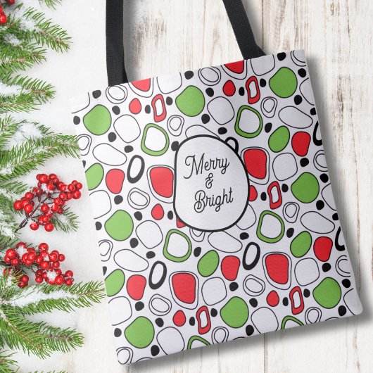 Personalized Holiday Tote Bag – Message & Name Tasche