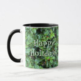 Personalized Holly Berry Christmas Holiday Gift Mu Tasse