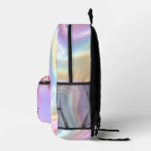 Personalized holographic pink drips girly bedruckter rucksack (Rechts)