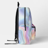 Personalized holographic pink drips girly bedruckter rucksack (Links)
