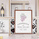 Personalized Home Wine Cellar Print Poster