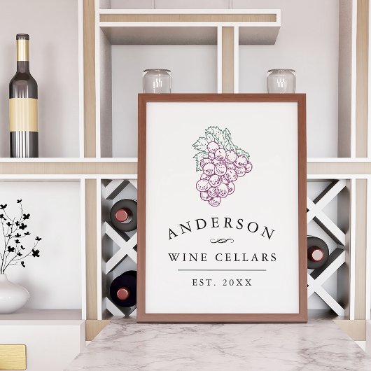 Personalized Home Wine Cellar Print Poster