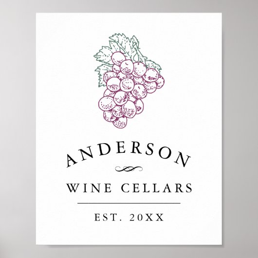 Personalized Home Wine Cellar Print Poster (Vorne)