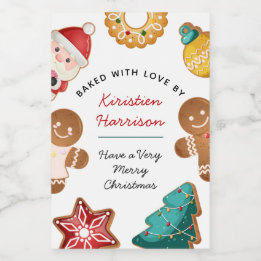 Personalized Homemade Gingerbread Cookie Theme Lebensmitteletikett