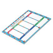 Personalized HOMEWORK TO DO LIST BOOKS Notizblock (angewinkelt)