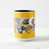 Personalized Honeycomb Family & Pet Photo Mug Tasse (Zentrum)