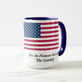 Personalized Honor To Serve The Country Hero Mug Tasse (VorderseiteRechts)