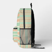 Personalized Horizontal Stripe Backpack Bedruckter Rucksack (Rechts)