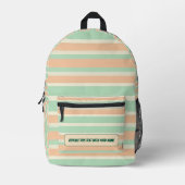 Personalized Horizontal Stripe Backpack Bedruckter Rucksack (Vorderseite)