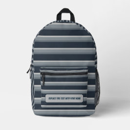 Personalized Horizontal Stripe Backpack Bedruckter Rucksack