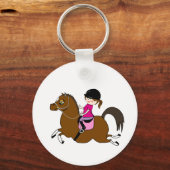 Personalized Horse and Rider Dressage Accessory Schlüsselanhänger (Vorderseite)