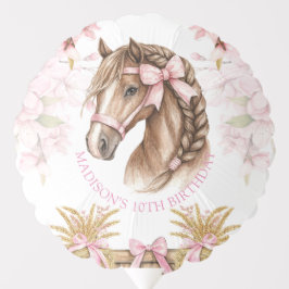 Personalized Horse Balloon – Blush Pink Ballon