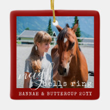 Personalized Horse Foto von Cute Neigh Bells Ring 