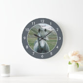 Personalized Horse Large Clock Große Wanduhr (Zuhause)