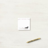 Personalized Horse Stationery Black Horse Flowers Post-it Klebezettel (Auf Schreibtisch)