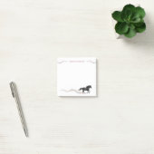 Personalized Horse Stationery Black Horse Flowers Post-it Klebezettel (Büro)