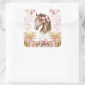 Personalized Horse Sticker – Blush Pink (Tasche)