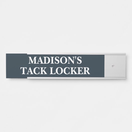 Personalized Horse Tack Room Sign Blue Custom Name Türschild (Vorderseite )
