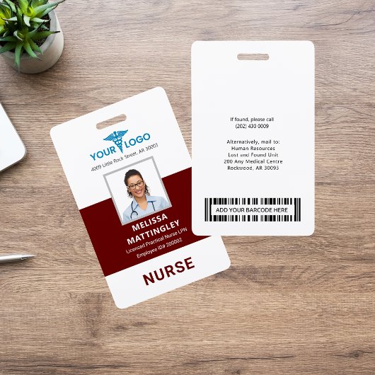 Personalized Hospital Employee Logo and Photo ID Ausweis