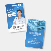 Personalized Hospital Employee Logo & Photo ID  Ausweis (Vorder- & Rückseite)