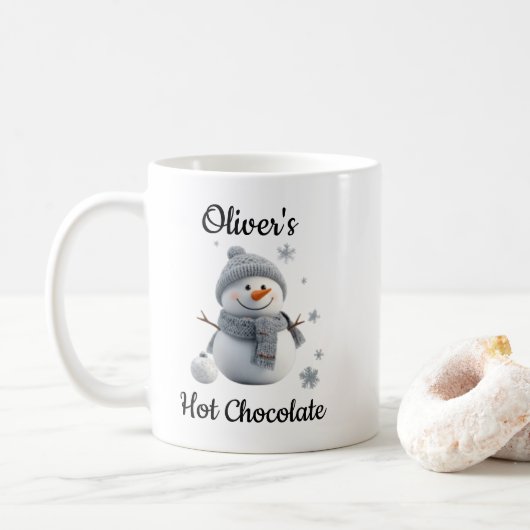 Personalized Hot Chocolate Mug for Kids Kaffeetasse (Mit Donut)