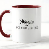 Personalized Hot Chocolate Mug Tasse