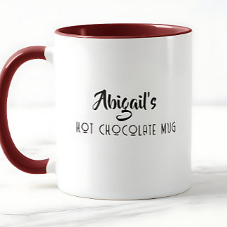 Personalized Hot Chocolate Mug Tasse