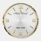 Personalized Hotel Name Luxury Gold Silver  Magnet (Vorne)