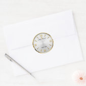 Personalized Hotel Name Luxury Gold Silver Runder Aufkleber (Umschlag)