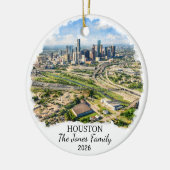 Personalized Houston Ornament, Custom Texas Keramik Ornament (Links)