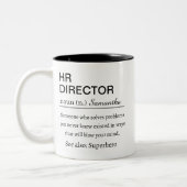 Personalized HR Director Definition HR Manager Zweifarbige Tasse (Links)