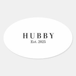 personalized hubby anniversary gift T-Shirt Ovaler Aufkleber