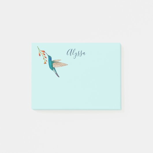 Personalized Hummingbird Notes Post-it Klebezettel (Vorderseite)