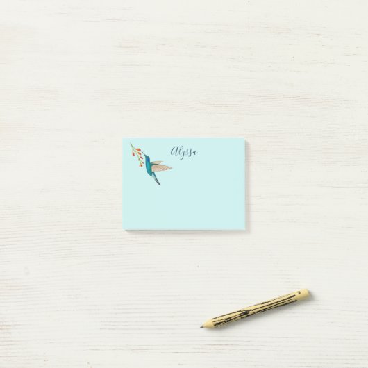 Personalized Hummingbird Notes Post-it Klebezettel (Auf Schreibtisch)