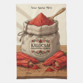 Personalized Hungarian Kalocsai Paprika Apron Geschirrtuch (Vertikal)
