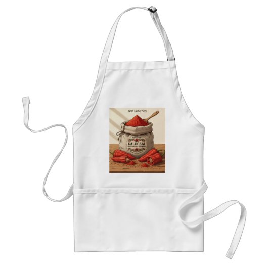 Personalized Hungarian Kalocsai Paprika Apron  Schürze (Vorne)