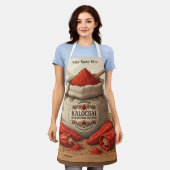Personalized Hungarian Kalocsai Paprika Apron Schürze (Getragen)