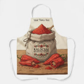Personalized Hungarian Kalocsai Paprika Apron Schürze (Vorderseite)