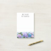 Personalized Hydrangea Flower Teacher Appreciation Post-it Klebezettel (Auf Schreibtisch)