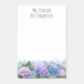 Personalized Hydrangea Flower Teacher Appreciation Post-it Klebezettel (Vorderseite)