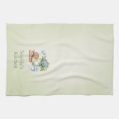 Personalized Hydrangea Kitchen Towel, Custom Name  Geschirrtuch (Horizontal)