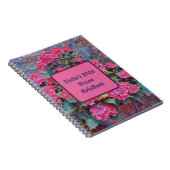 Personalized hydrangea paint Vision notebook 2026 Notizblock (Rechte Seite)