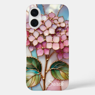 Personalized Hydrangea Phone Case Pink Floral